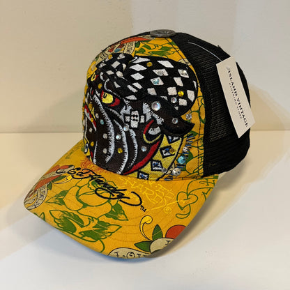 Y2K Ed Hardy Bulldog Hat