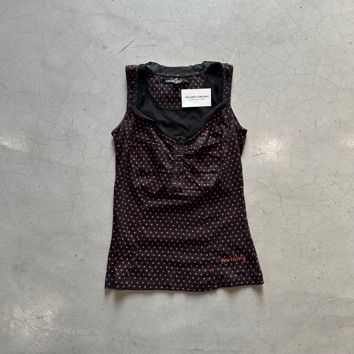 Y2K Miss Sixty Polka Dot Top