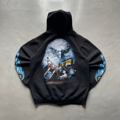 Vintage Eagle Biker Zip-up Jacket