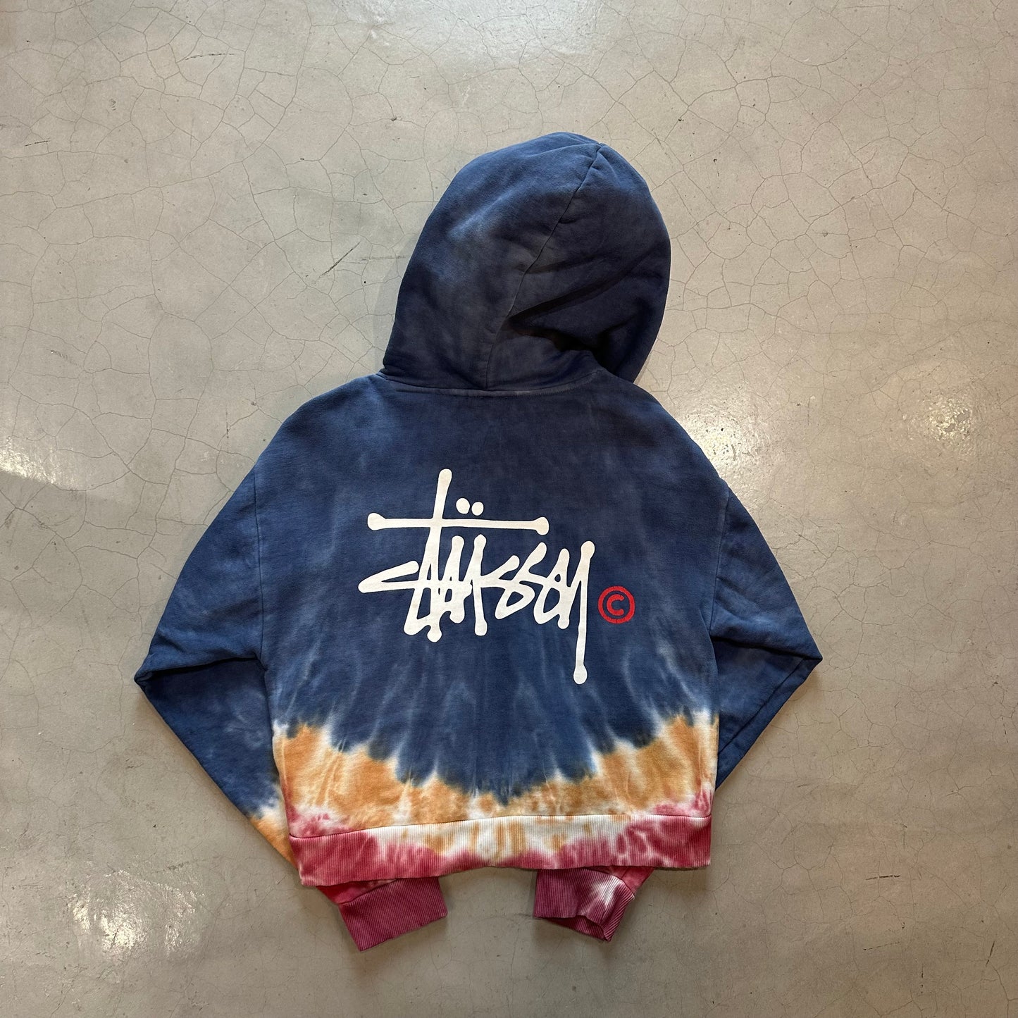 Stussy Tie Dye Hoodie Cropped Jacket