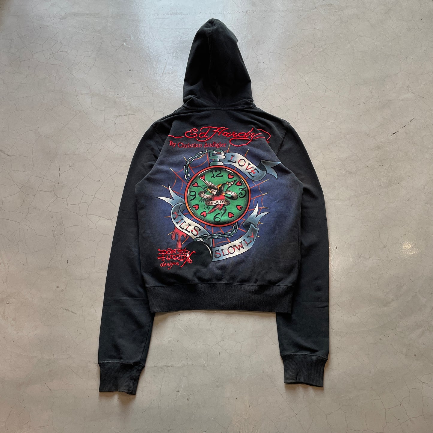 Y2K Ed Hardy by Christian Spider Web Jacket