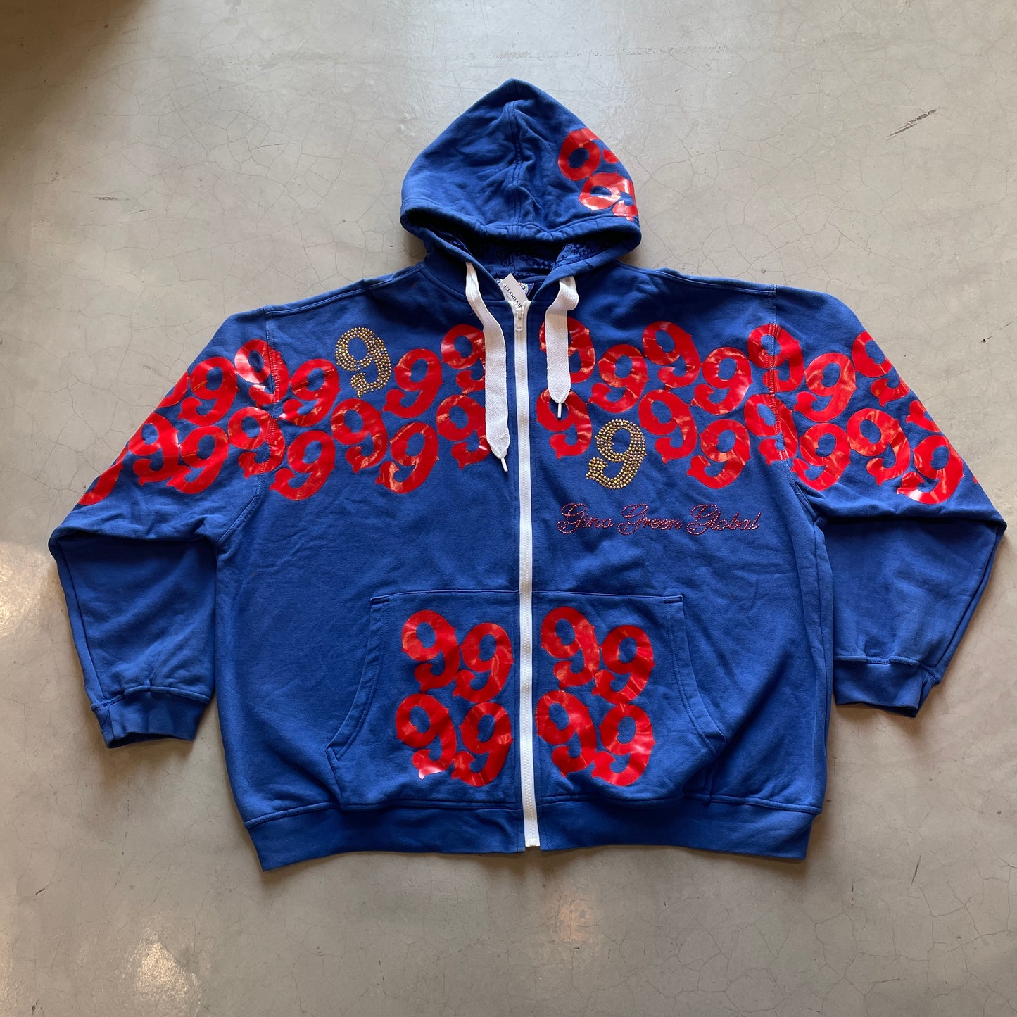 Y2K Gino Green Global Zip-up Jacket