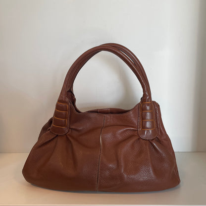Tod’s Brown Leather Ivy Sacca Media Hobo Bag
