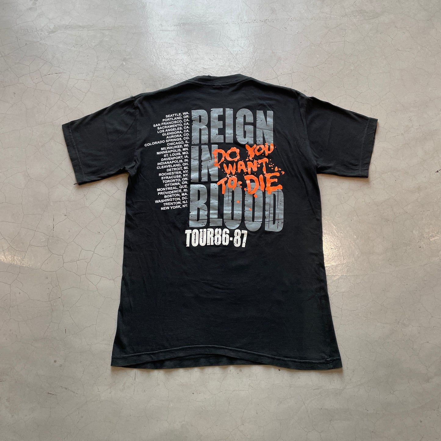 Slayer “Reign In Blood” ‘86-‘87 Tour Tee