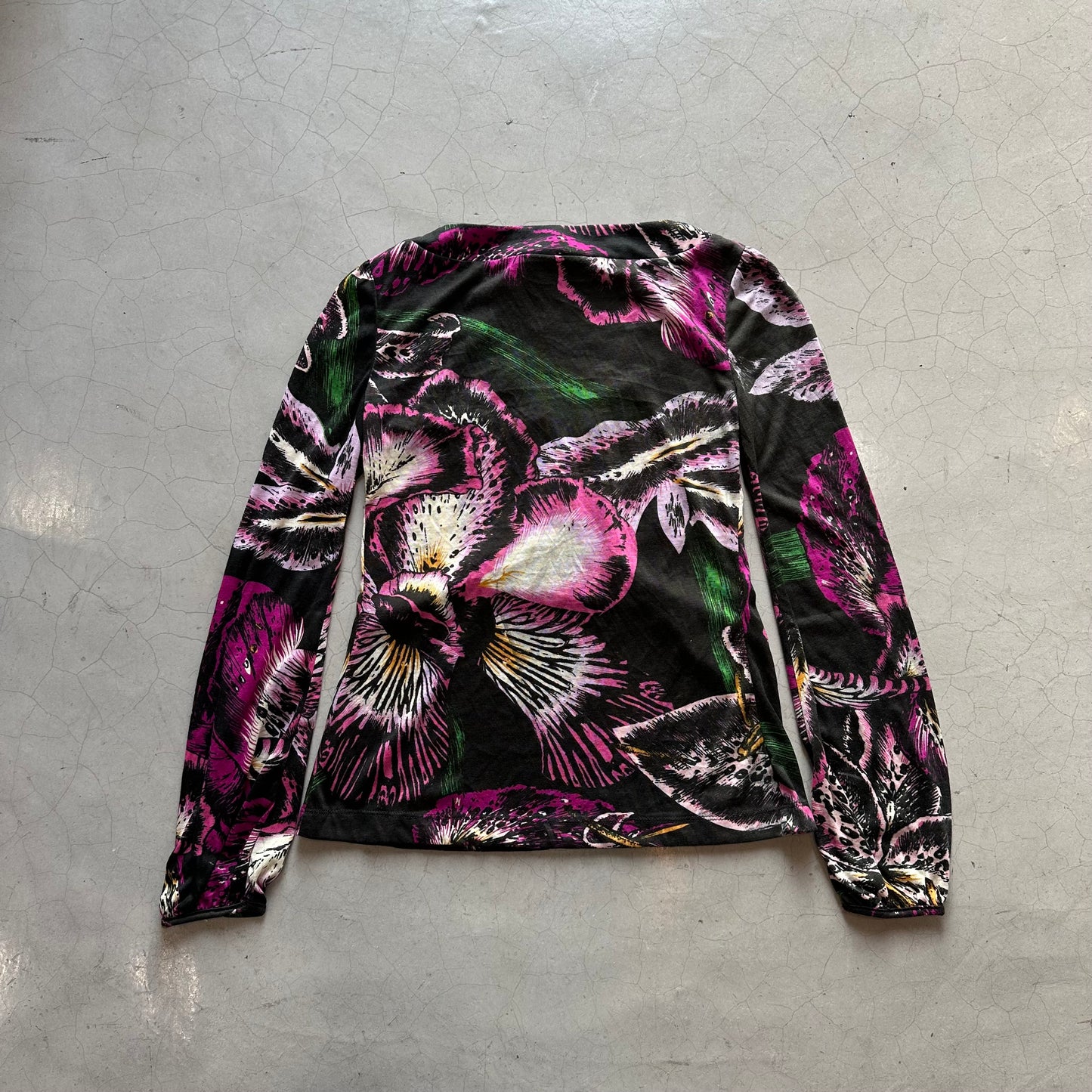 Y2K Miss Sixty Floral Blouse Purple