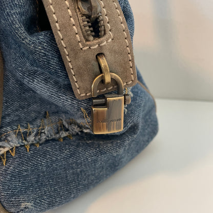 Vintage Dolce & Gabbana Denim/Suede Satchel Bag