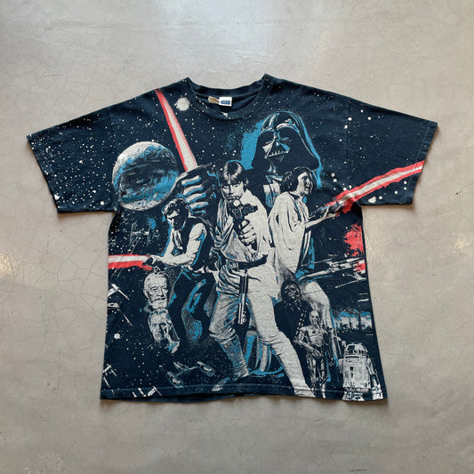 Vintage 90s Star Wars Episode 4 AOP Tee (RARE)
