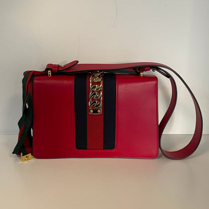 Gucci Calfskin Sylvie Shoulder Bag