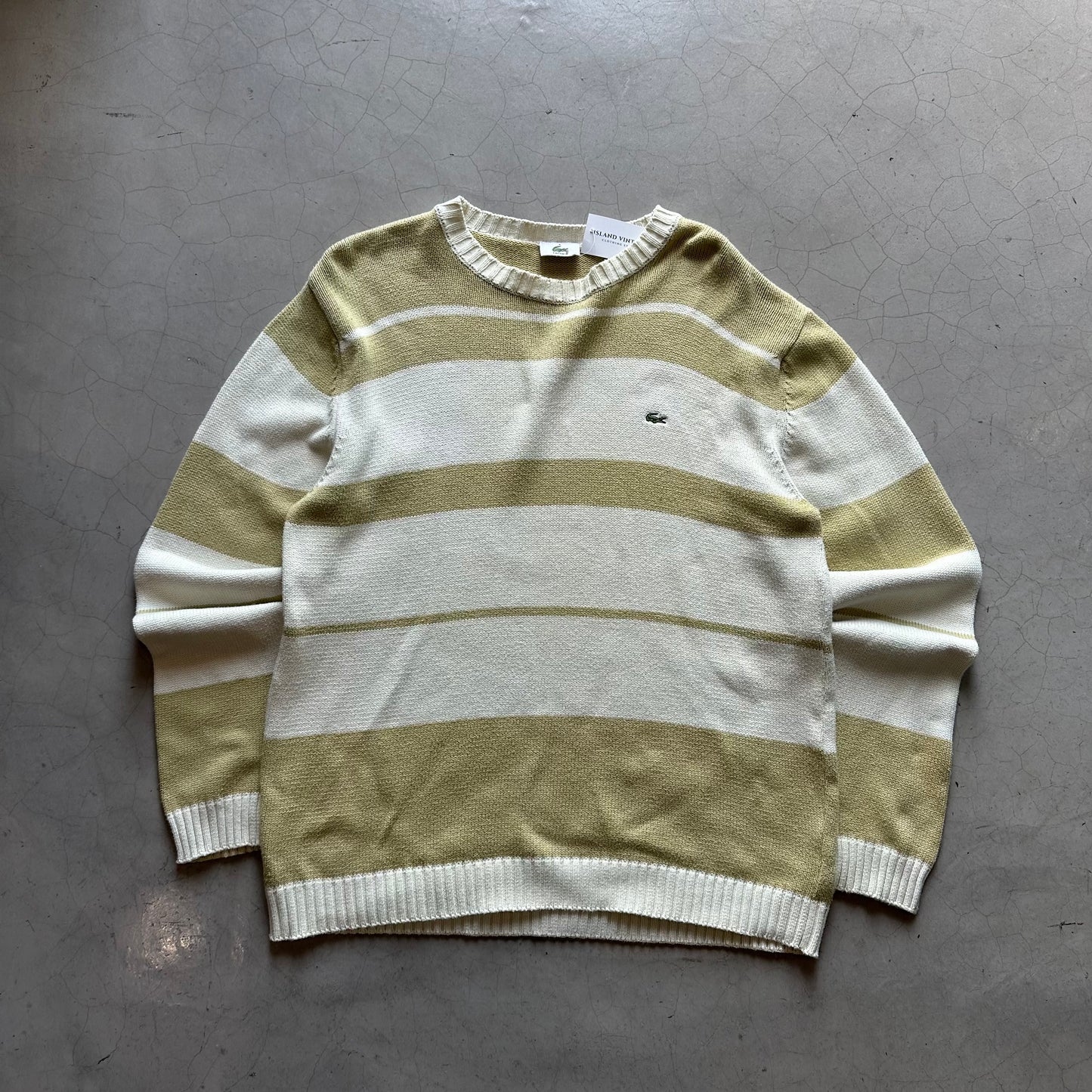 Lacoste Sweater Apple Green Stripe