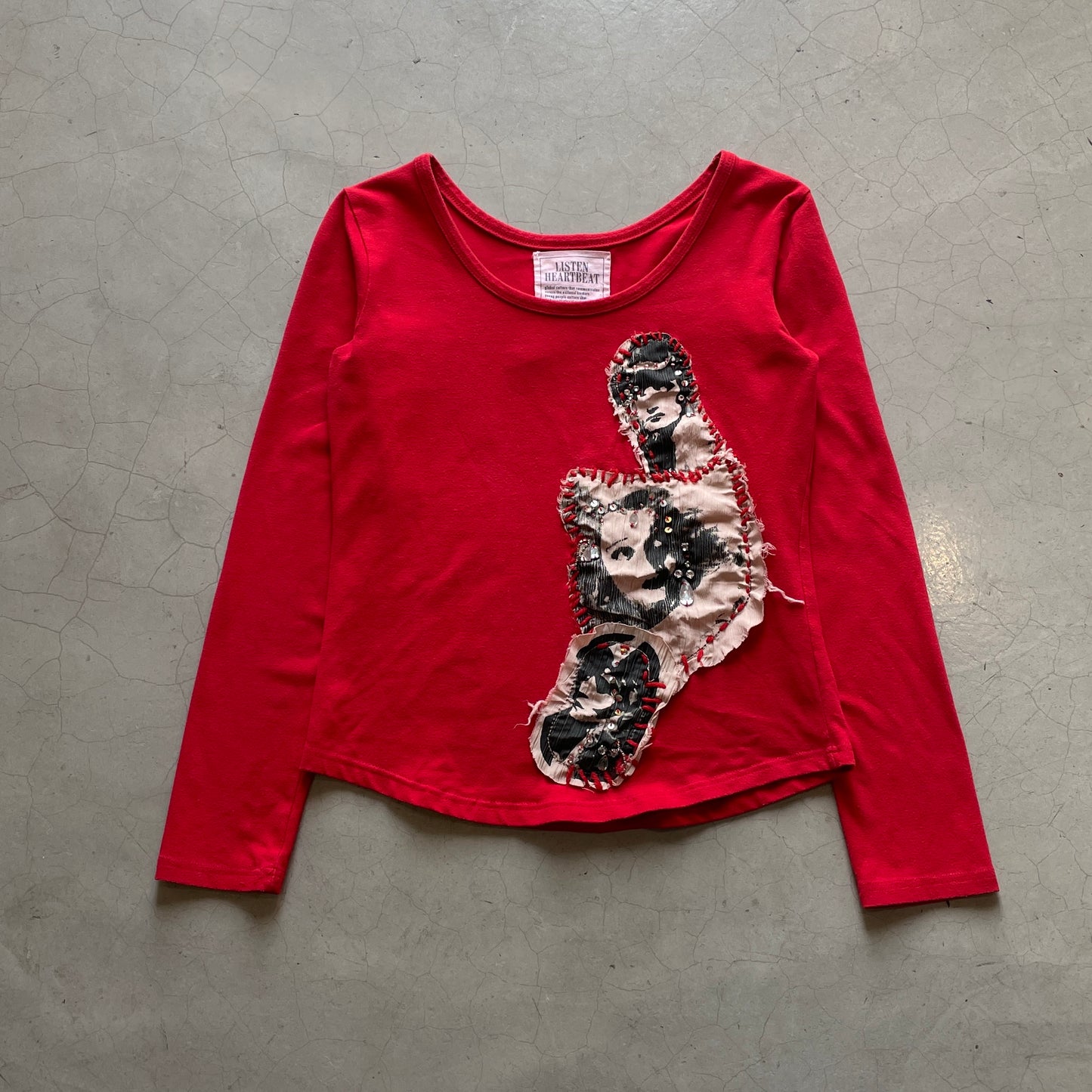 Vtg Listen Heartbeat Top