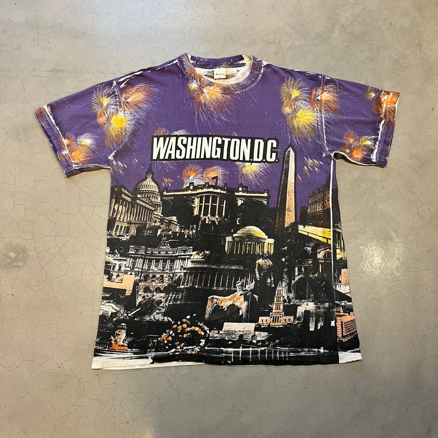 Vintage Washington DC Tourist AOP T-shirt