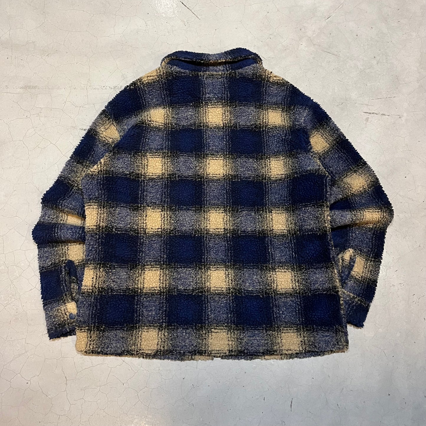 Stussy Shadow Plaid Sherpa Zip Shirt