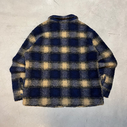 Stussy Shadow Plaid Sherpa Zip Shirt