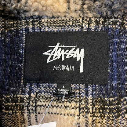 Stussy Shadow Plaid Sherpa Zip Shirt