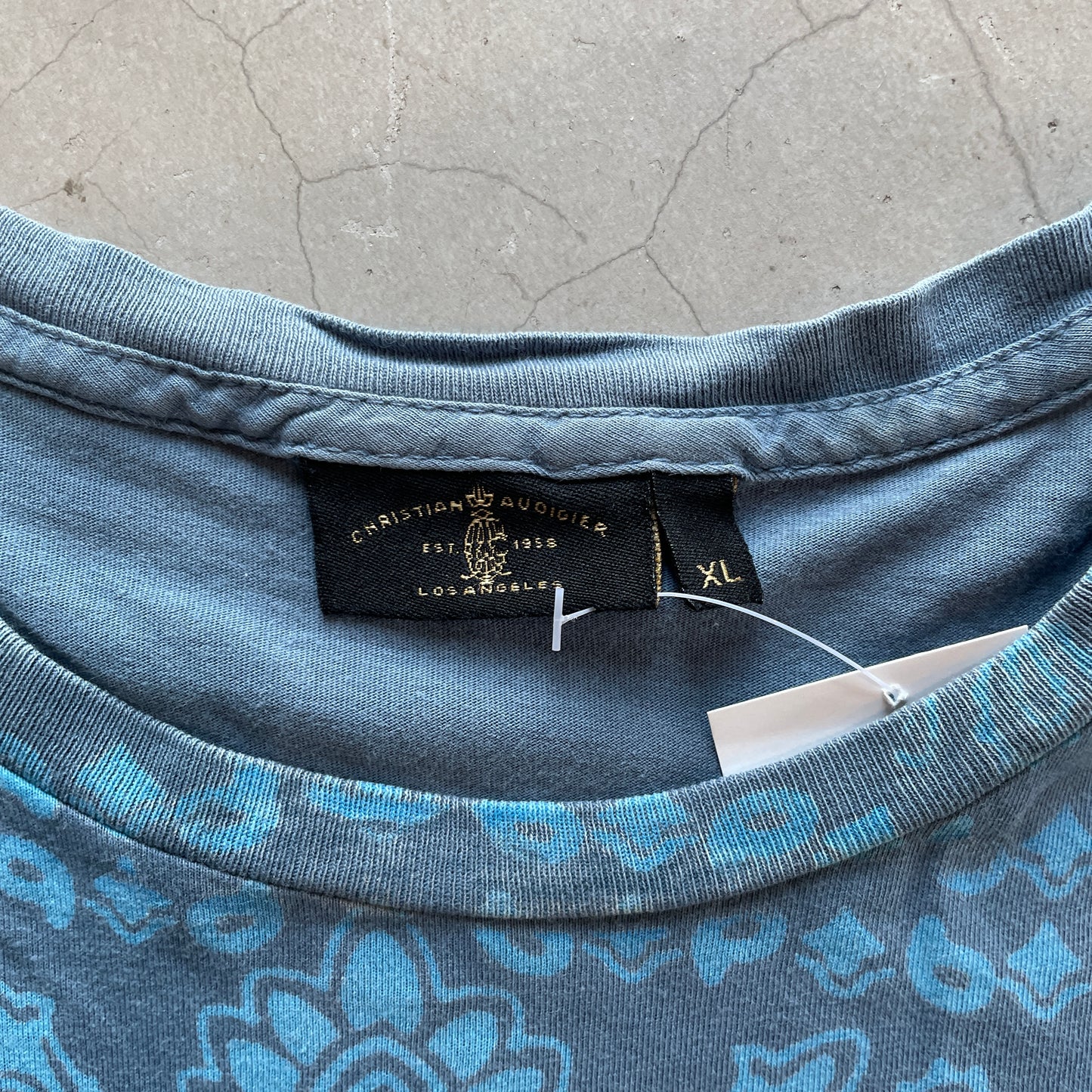 Y2K Christian Audigier Tribal Skull Tee