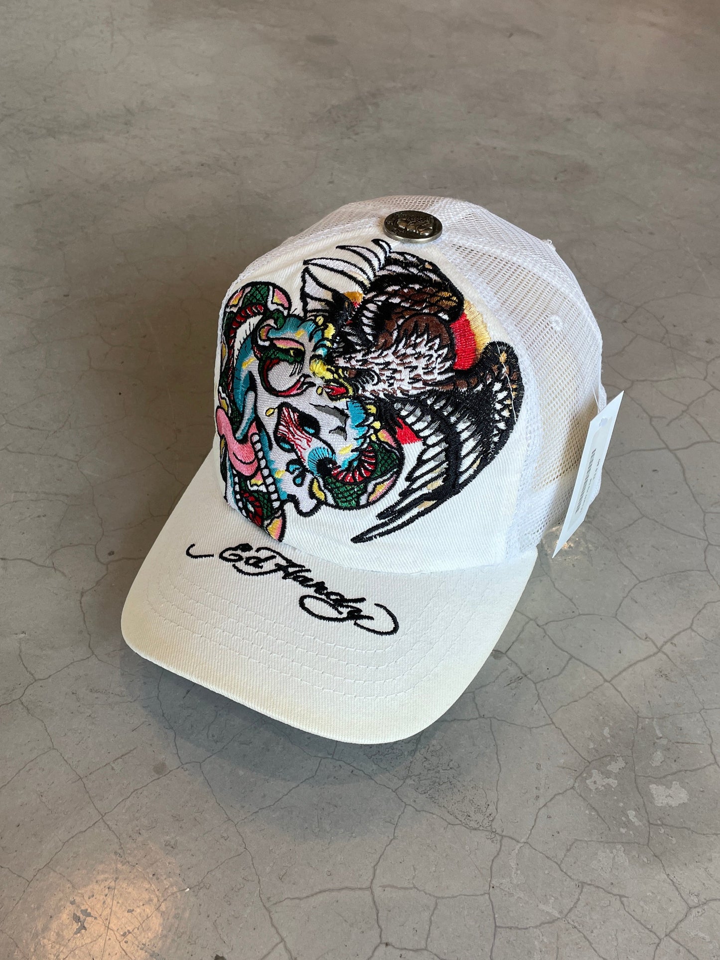 Vintage Ed Hardy Cap (White)