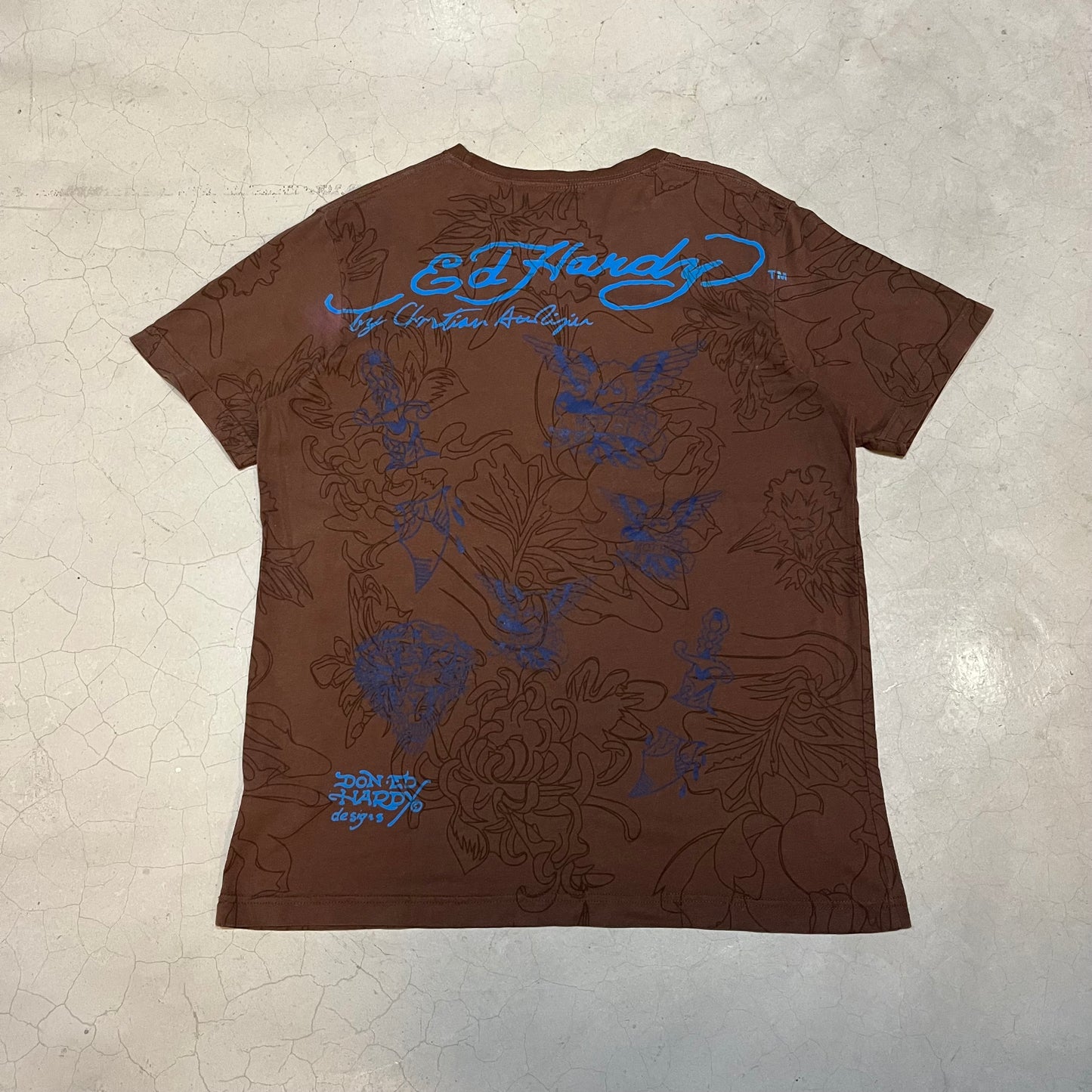 Y2K Ed Hardy Wolf T-shirt