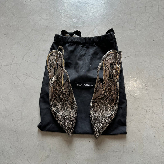 Dolce & Gabbana snake patter heels