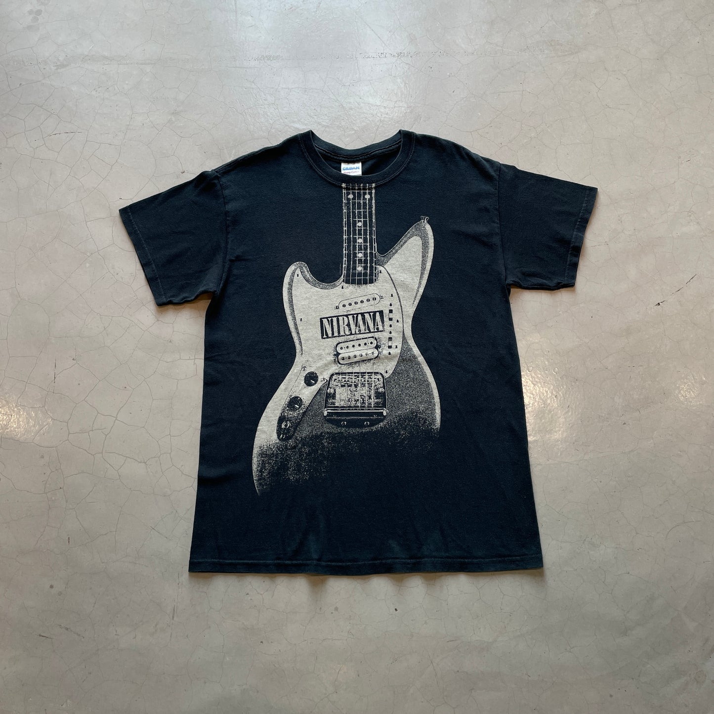 Vtg Nirvana Guitar Music Tee