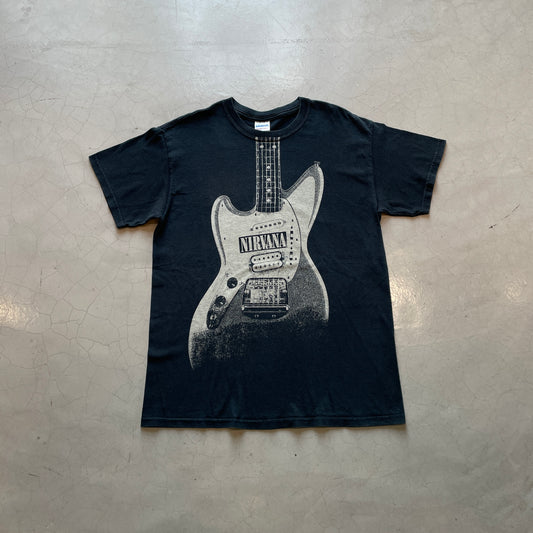 Vtg Nirvana Guitar Music Tee