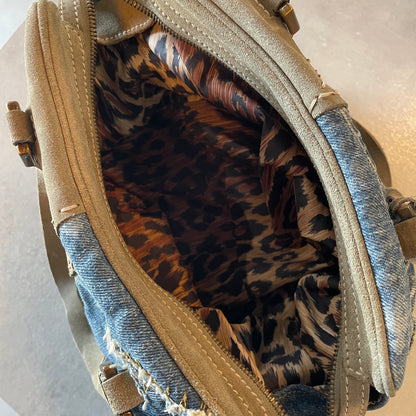 Vintage Dolce & Gabbana Denim/Suede Satchel Bag