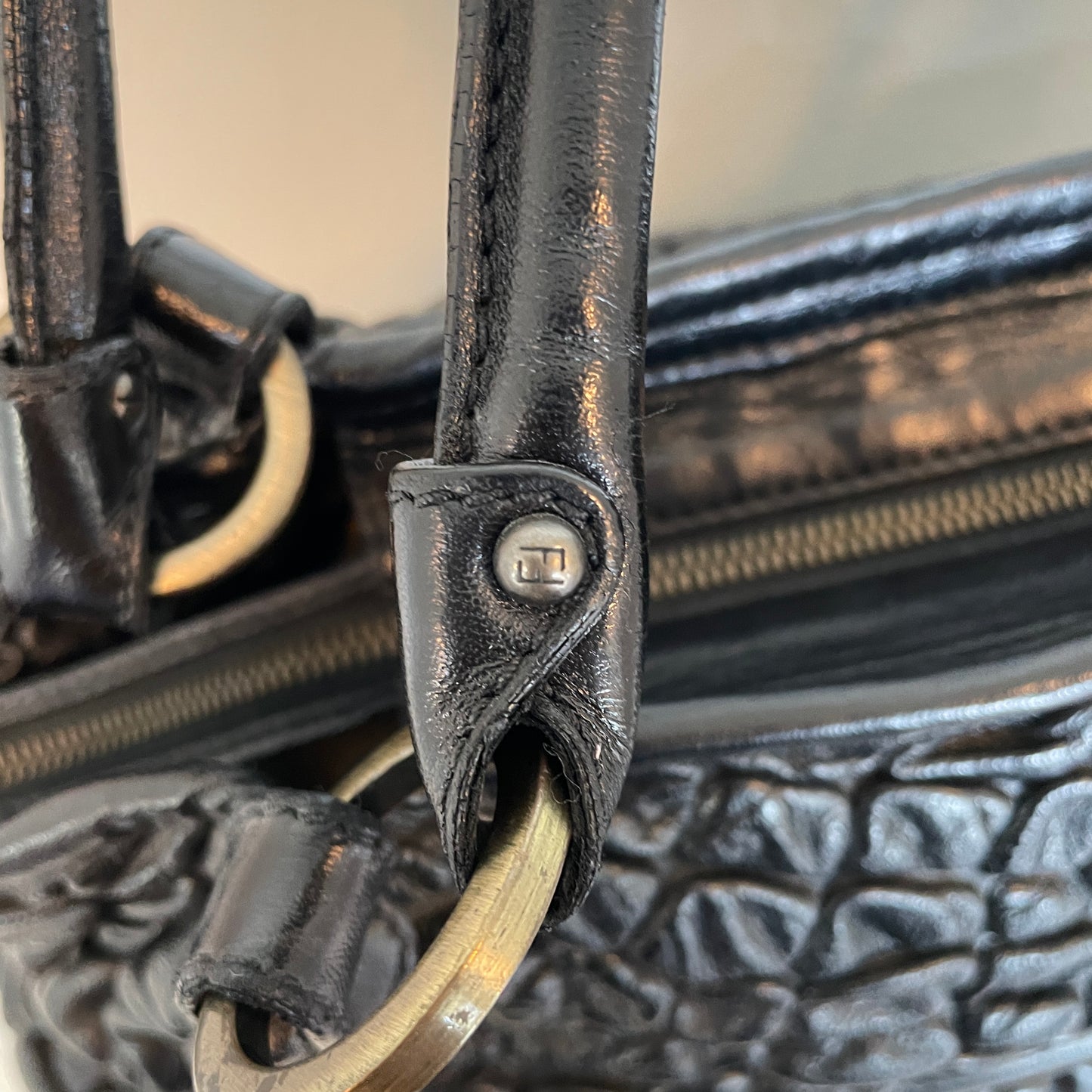Fendi Puckered Leather Chef Bubble Shoulder Bag