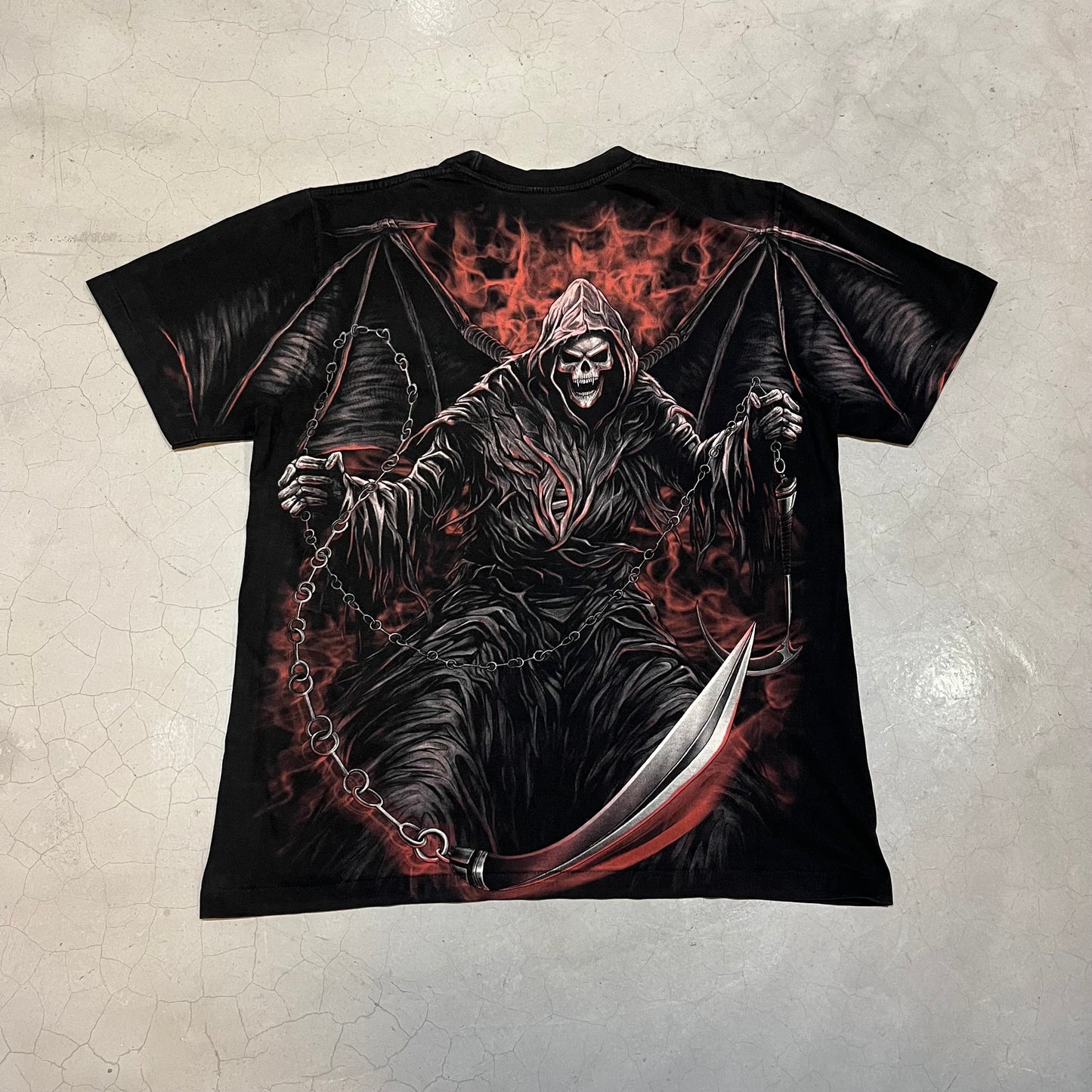 Y2K Grim Reaper AOP Tee (Red)