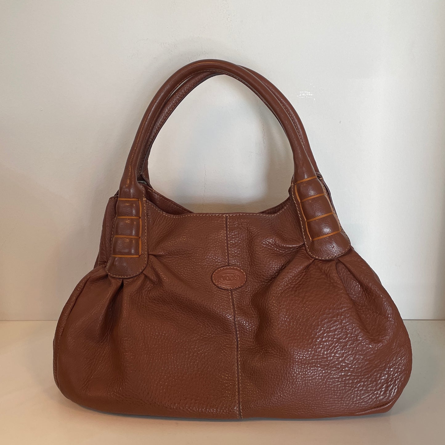 Tod’s Brown Leather Ivy Sacca Media Hobo Bag