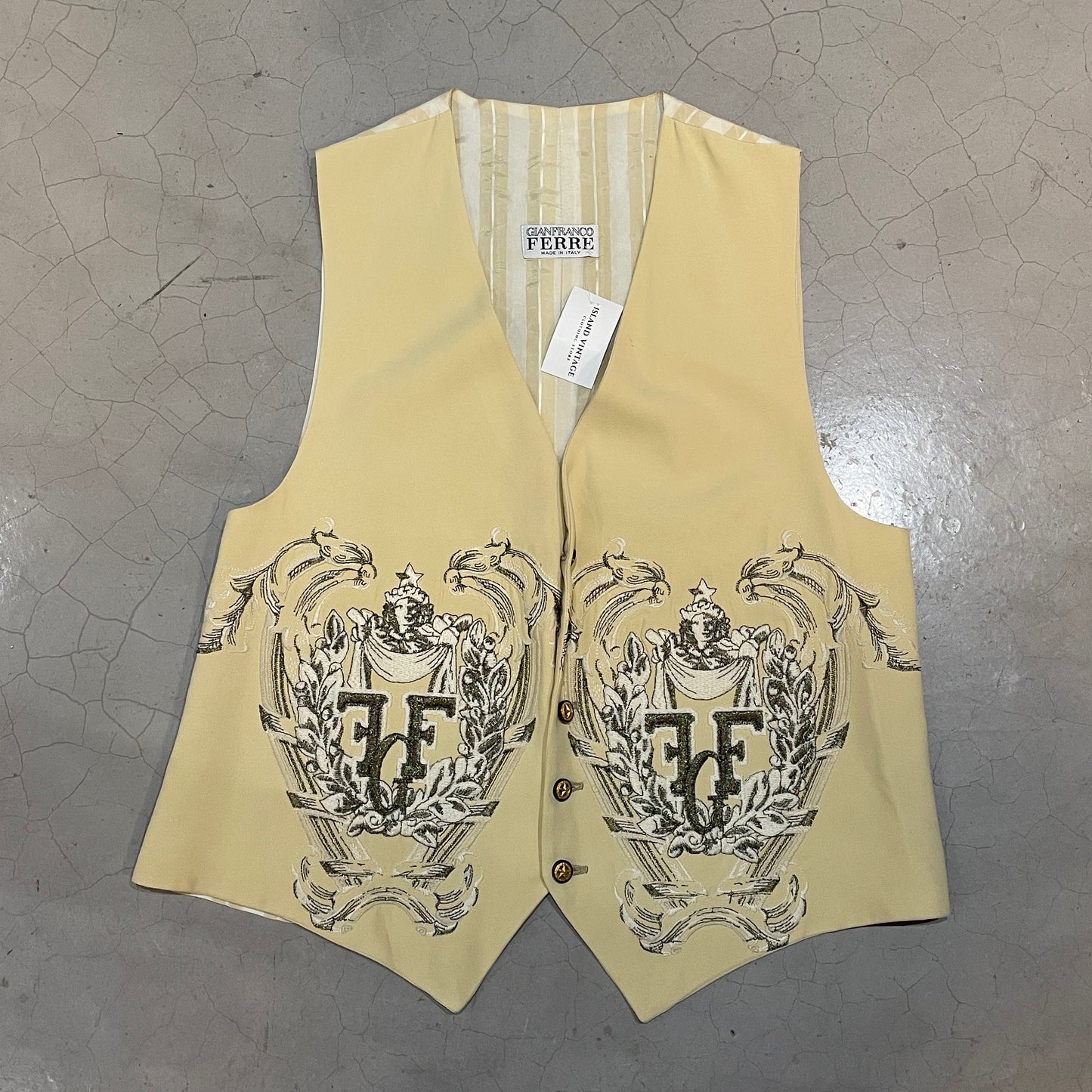 Vtg Gianfranco Ferre Embroidered Vest