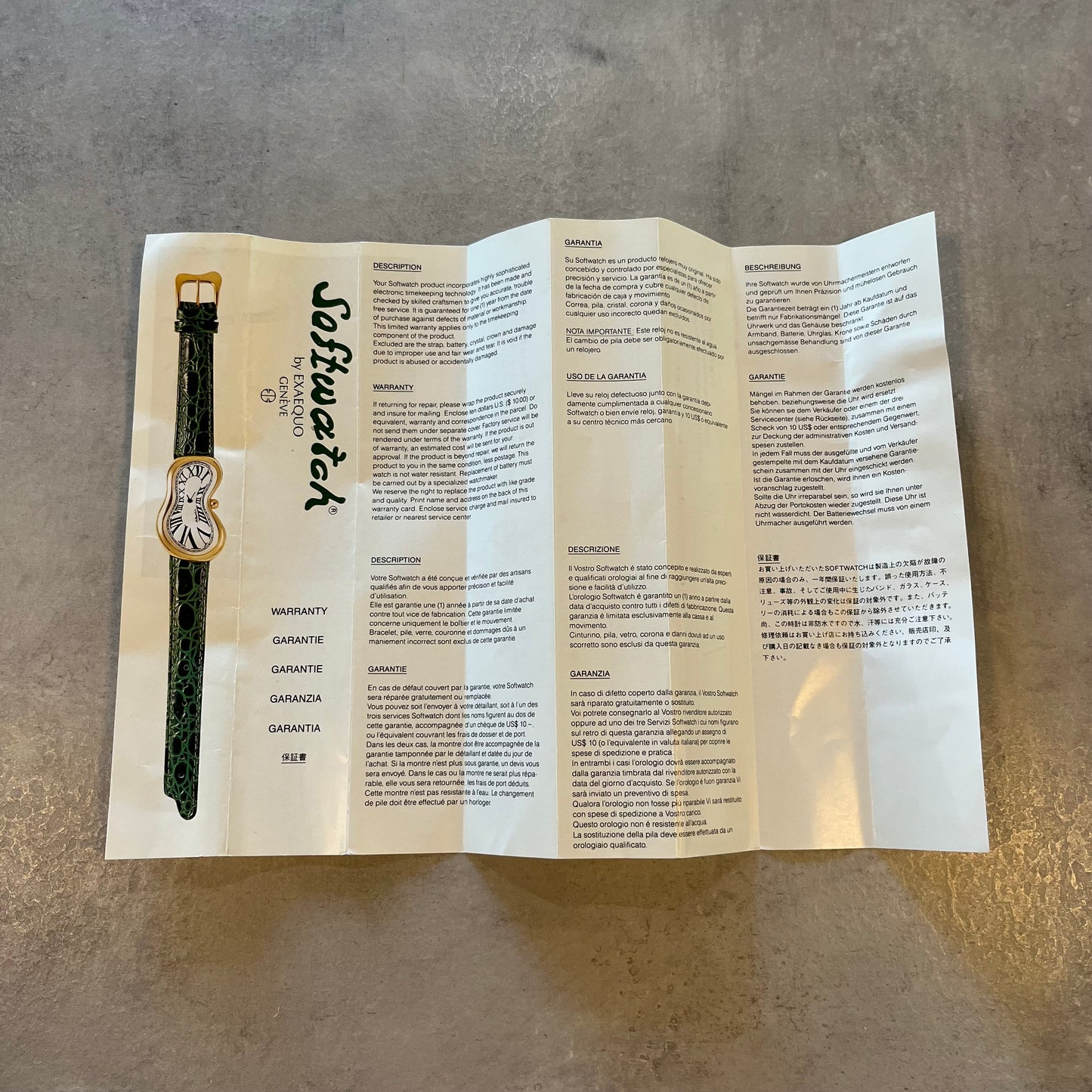 Vintage Salvador Dali Softwatch by Exaequo Watch