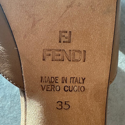 Fendi Leather Beige heels