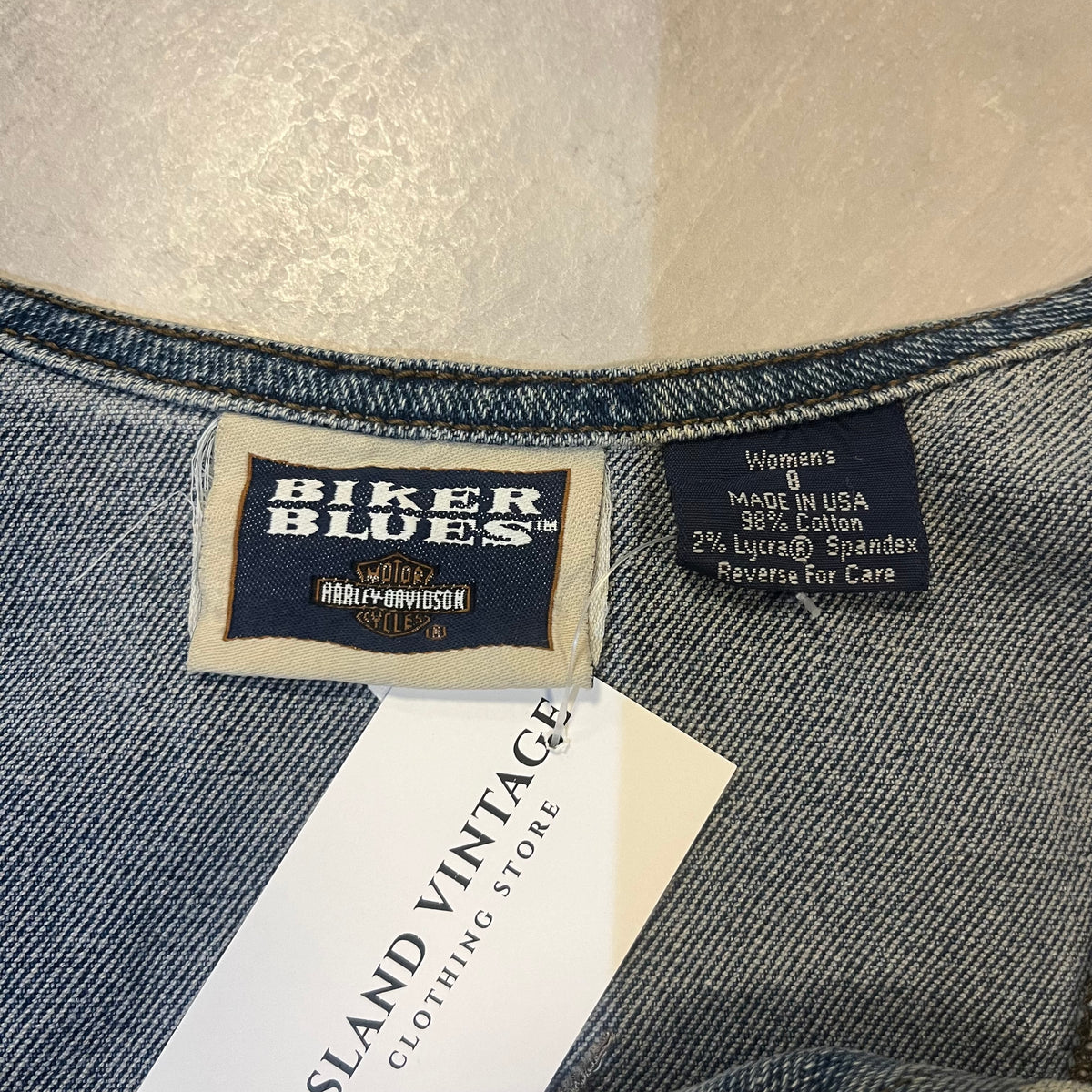 Vintage Harley Davidson Denim Top