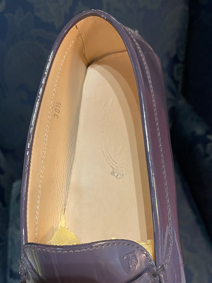 TOD’s Gommino Penny Slot Patent-Leather Loafers (Purple)