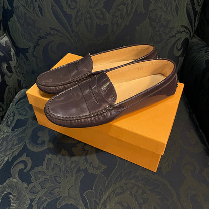 TOD’s Gommino Penny Slot Patent-Leather Loafers (Purple)
