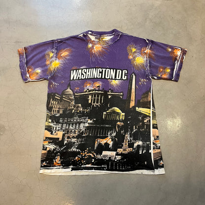Vintage Washington DC Tourist AOP T-shirt