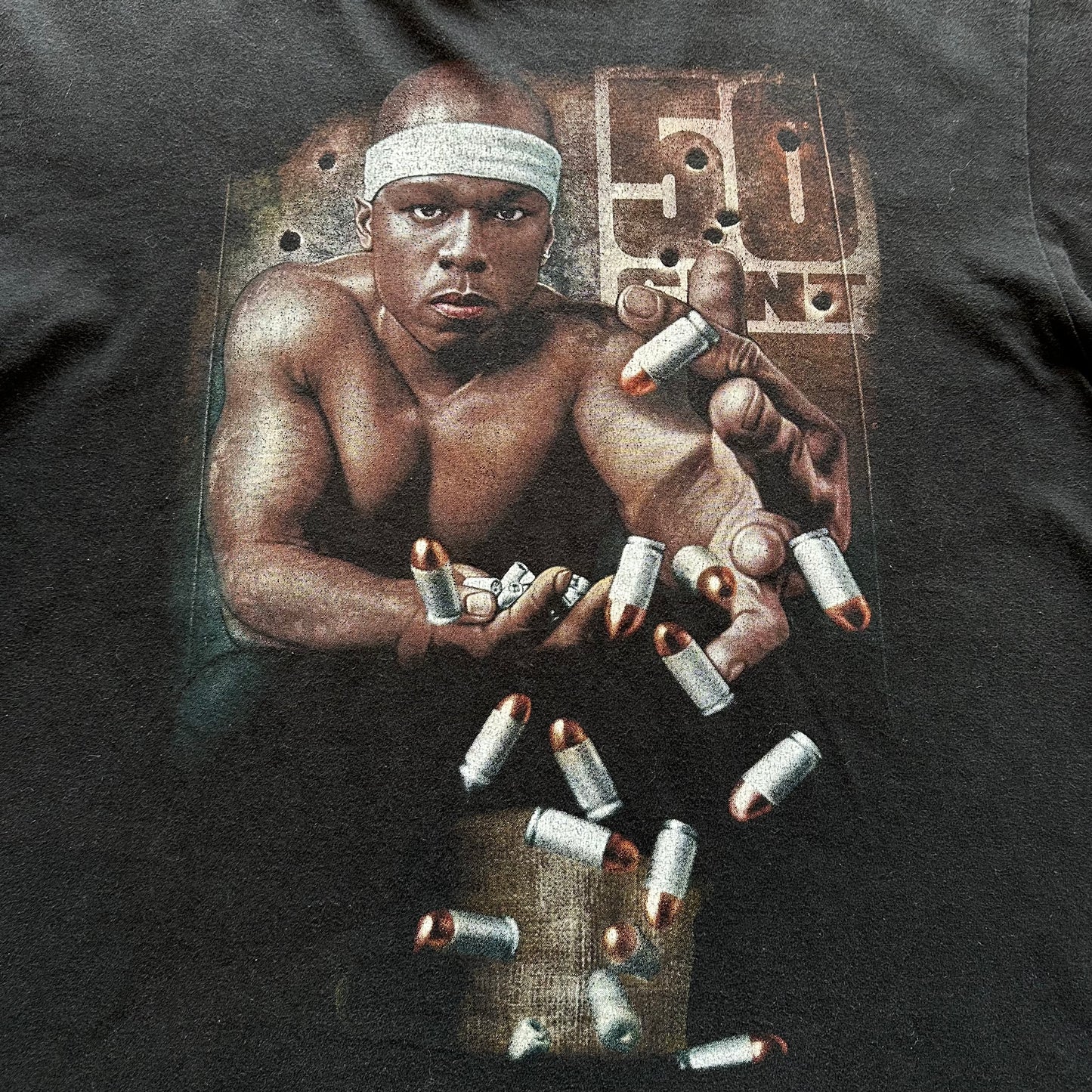 Vtg Bootleg 50 Cent Rap Tee