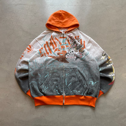 Y2K Ed Hardy by Christian Audigier Mega Print Jacket