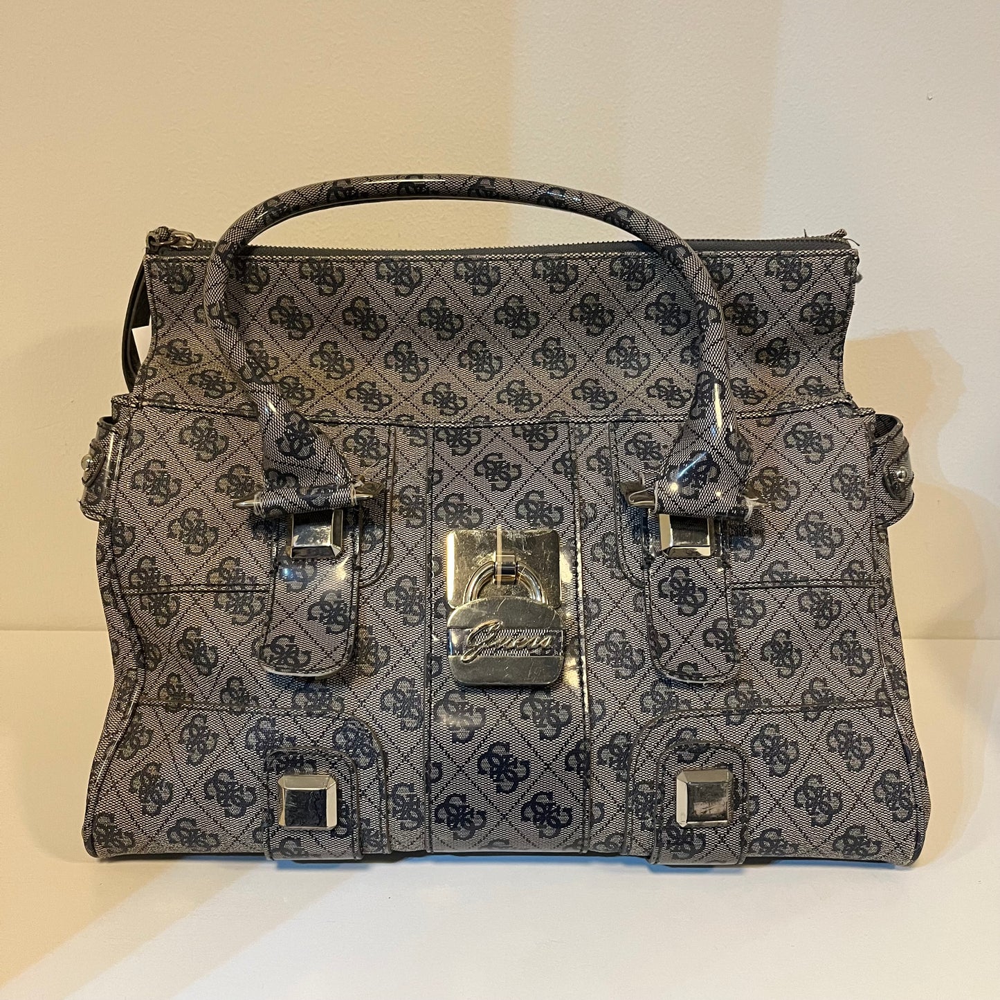 Guess Monogram Bowler Bag