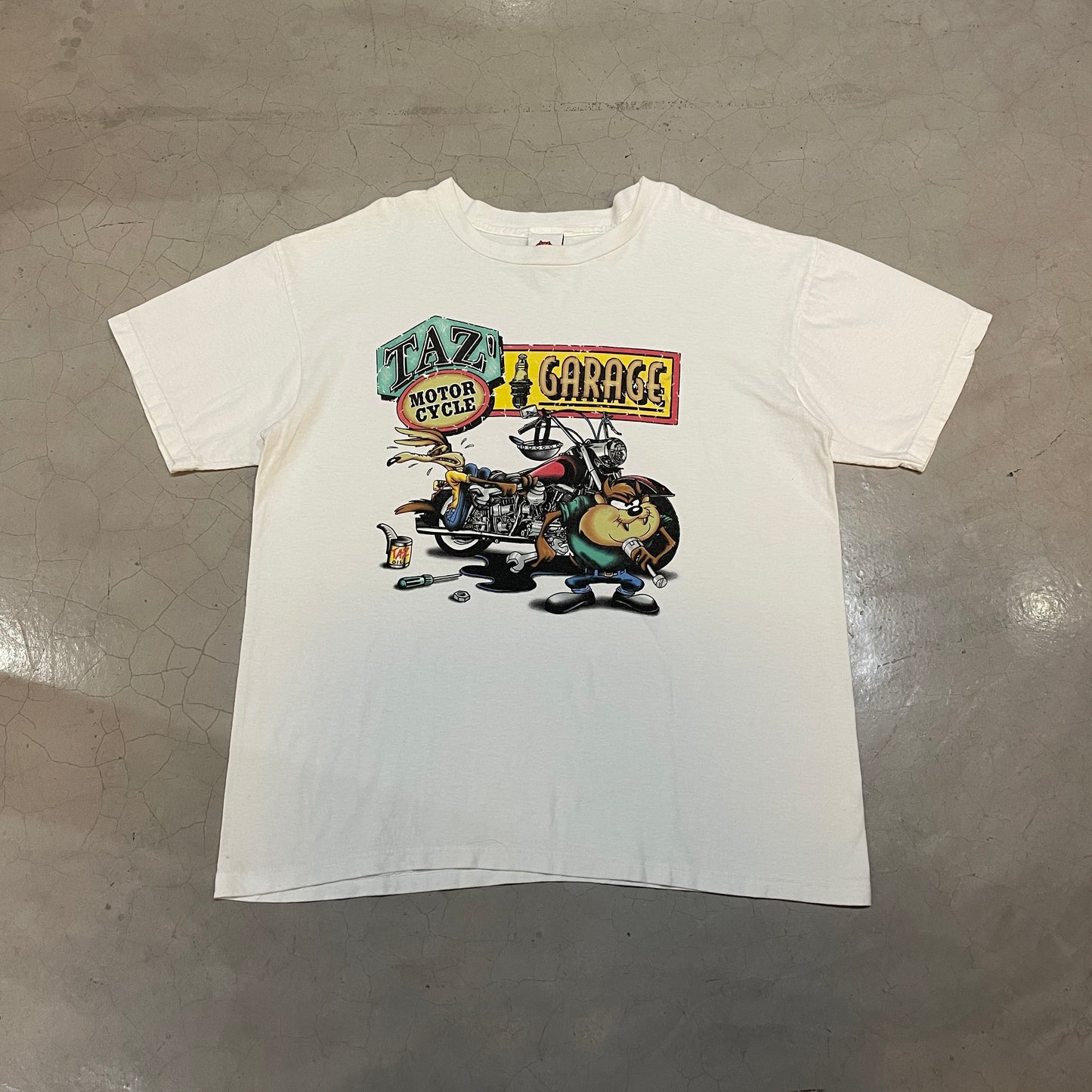 Vtg 1998 Taz Garage Tee