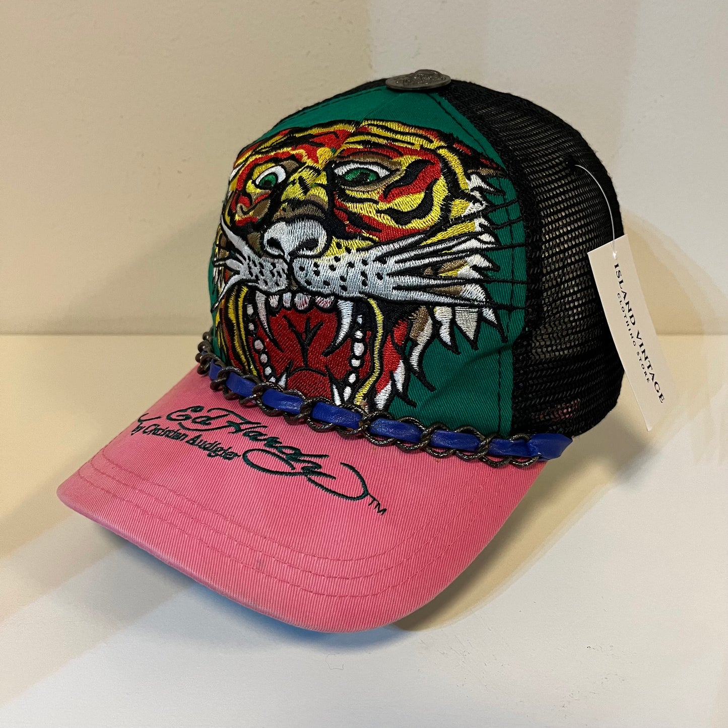 Y2K Ed Hardy Tiger Hat