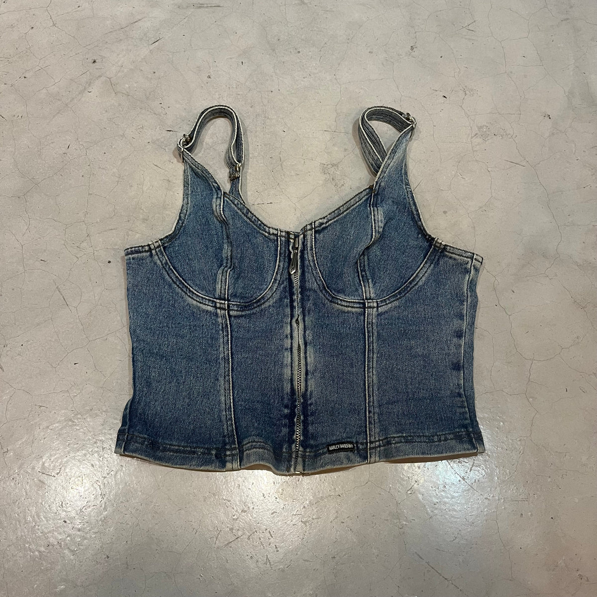 Vintage Harley Davidson Denim Top