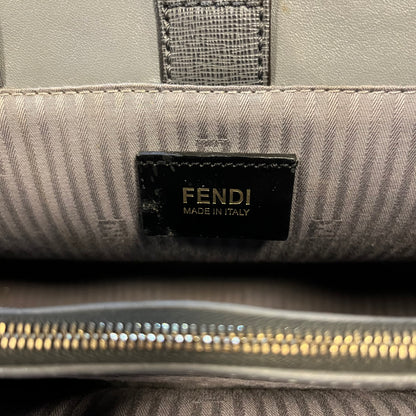 FENDI Grey Leather Mini 2Jours Tote Bag