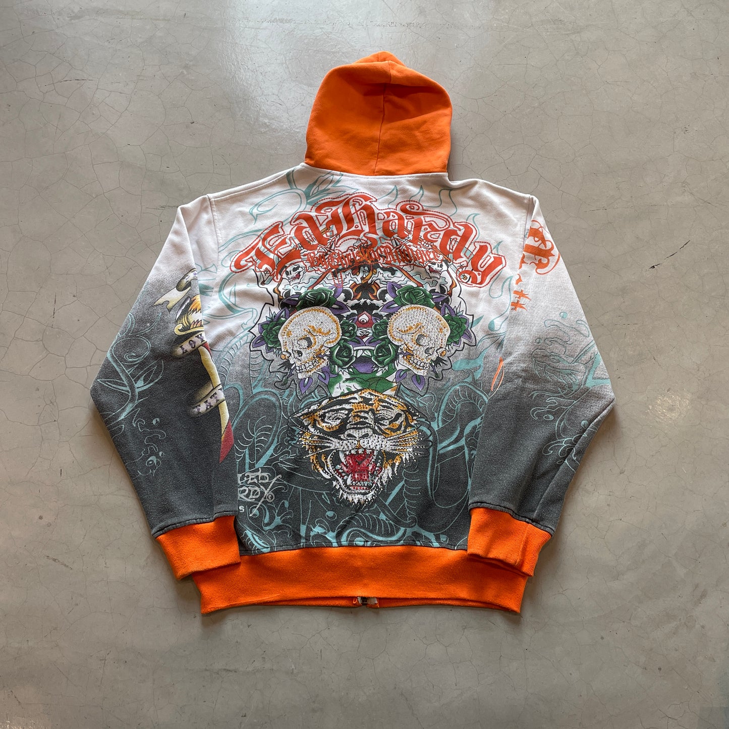 Y2K Ed Hardy by Christian Audigier Mega Print Jacket