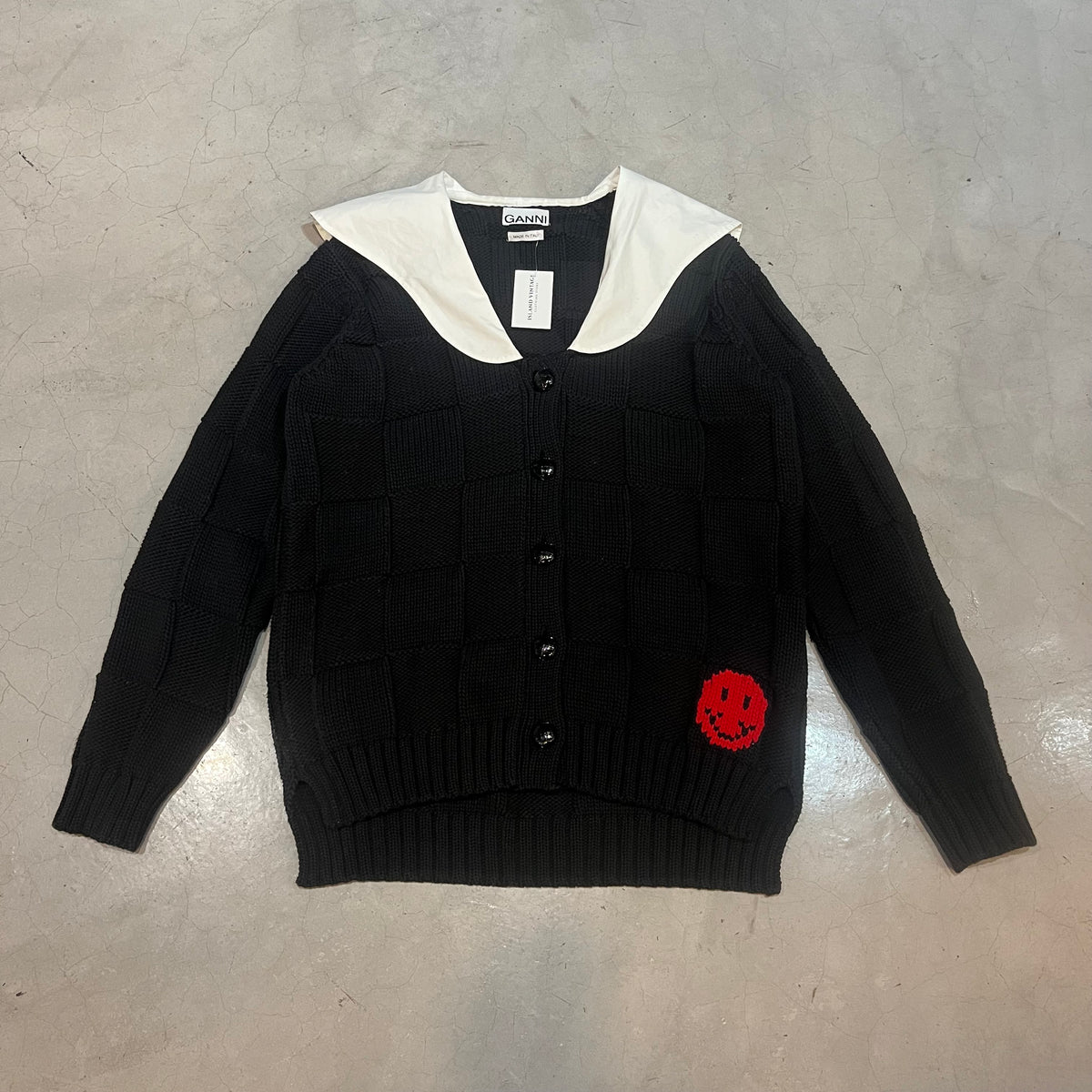 Ganni Smiley Face Cardigan