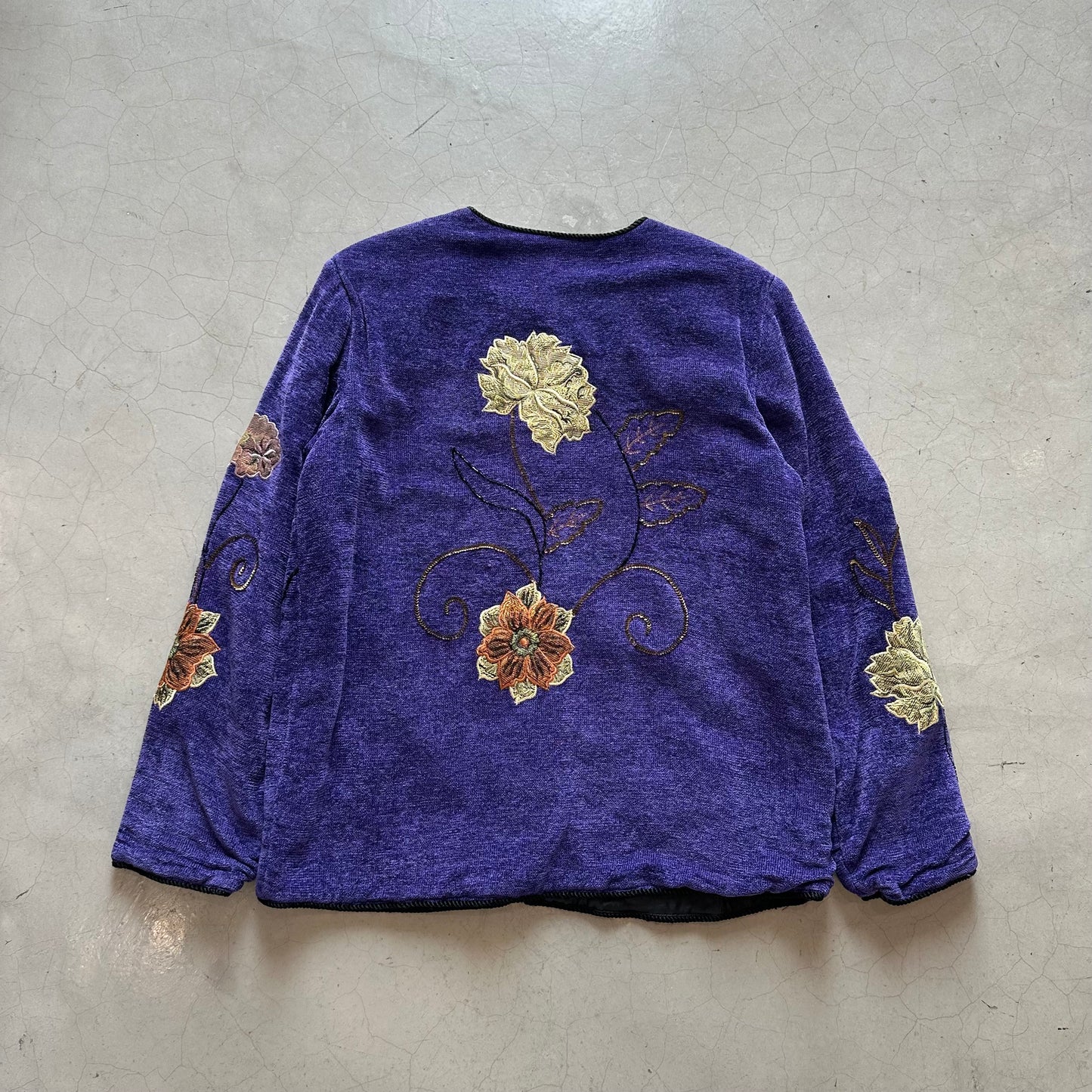 Vintage Indigo Moon Floral Jacket