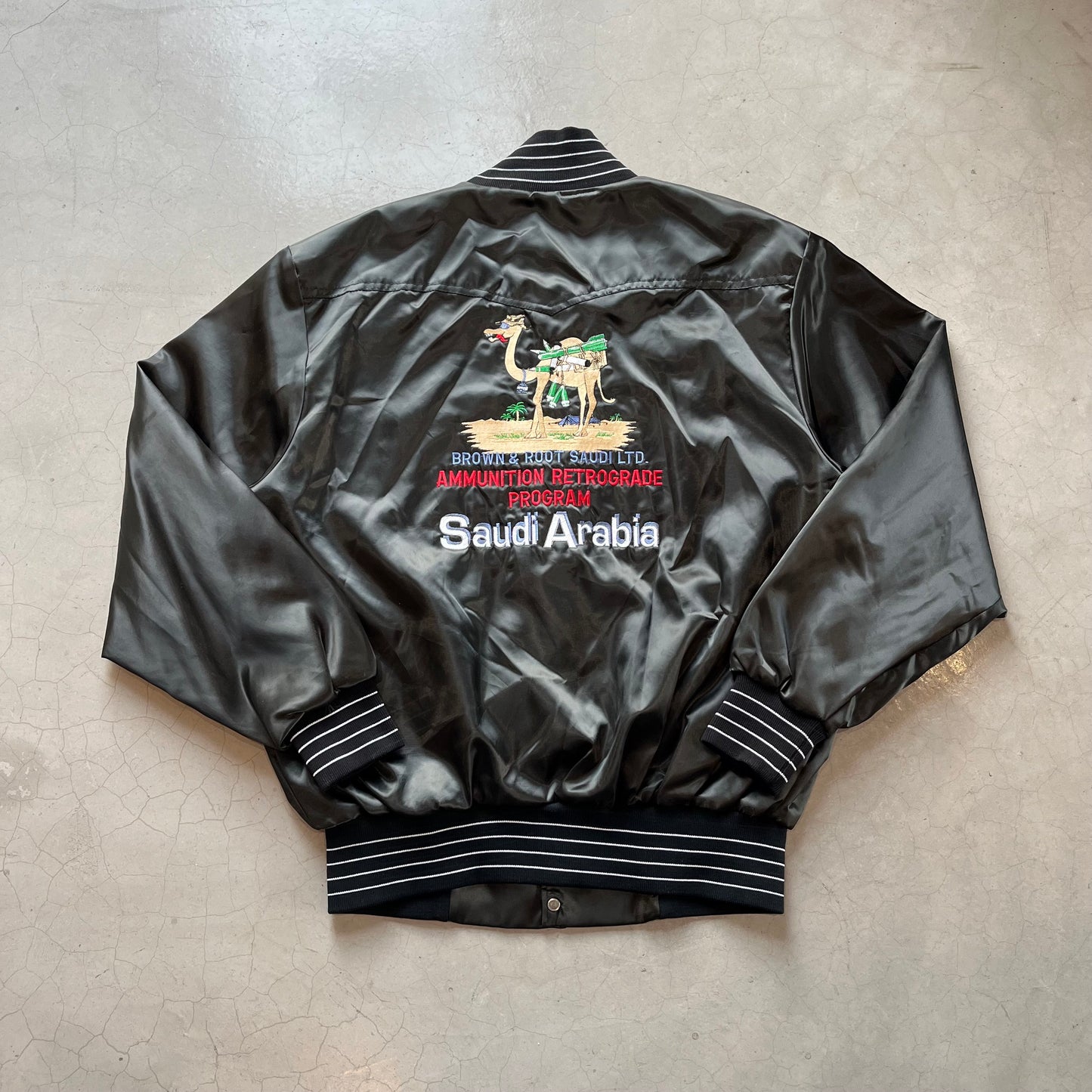 Vintage Saudi Arabia Brown & Root Ammunition Retrograde Program Jacket