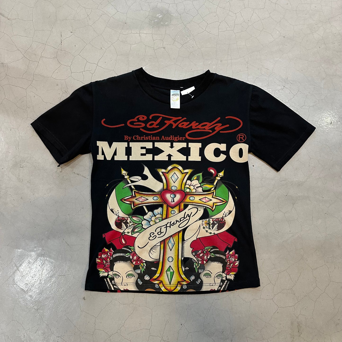 Y2K Ed Hardy by Christian Audigier Mexico Tee