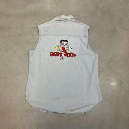 Vintage Betty Boop Denim Sleeveless Top