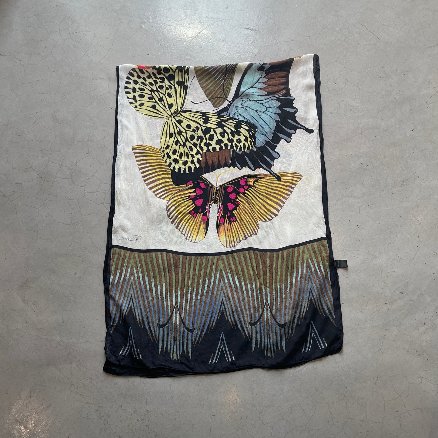Vintage 2000’s Roberto Cavalli Butterfly Silk Scarf
