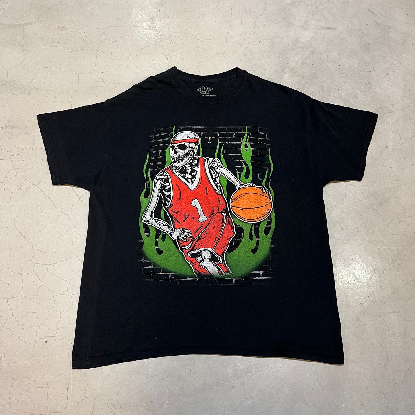 Goat Crew Flame Skeleton T-shirt